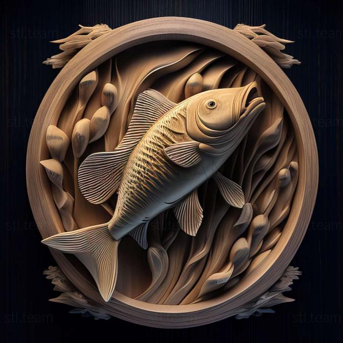 3D модель Оливковая рыба-сом (STL)